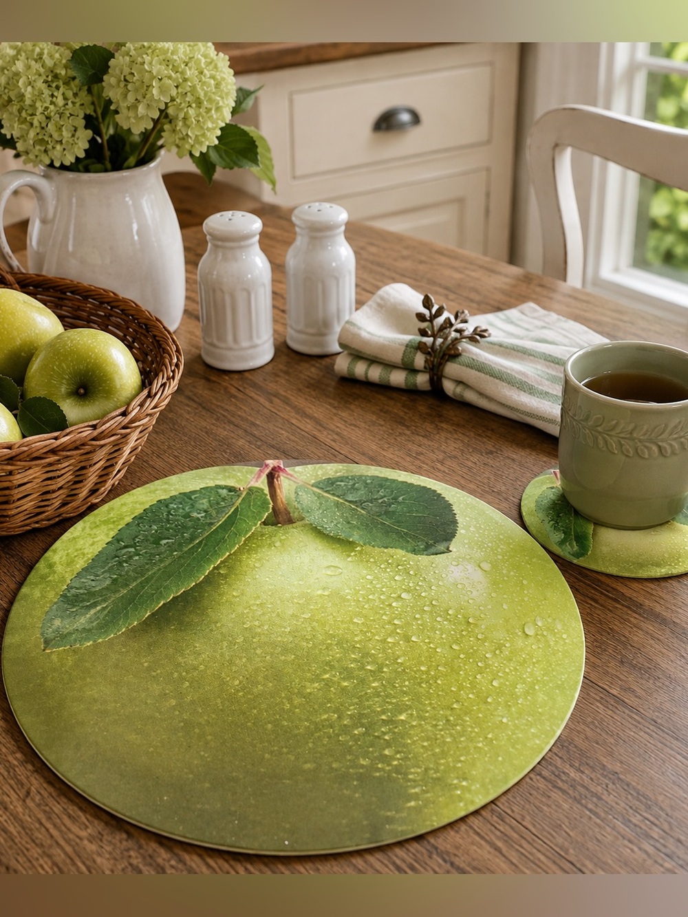Pimpernel Placemats & Coasters Vintage TableMates Green Apple Set of 4 NIP